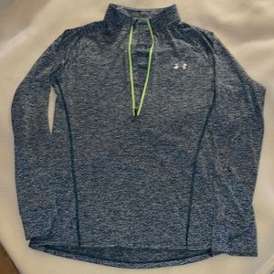 Women’s Under Armour Gray Long Sleeve Quarter Zip Top Medium